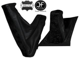 BLACK SUEDE BLACK LEATHER GAITERS SET FOR VAUXHALL OPEL TIGRA TWINTOP 04-2009
