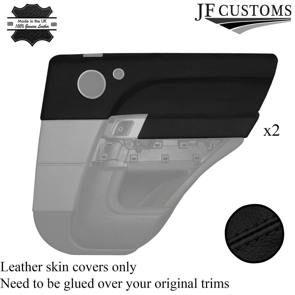 BLACK STITCH 2X REAR DOOR CARD TRIM + ARMREST COVER FOR RANGE ROVER L494 13-21