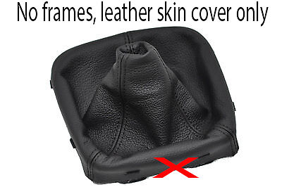 BLACK DOUBLE STITCH FITS FORD KUGA 2008-2012 LEATHER GEAR GAITER COVER