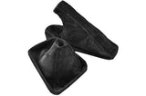 BLACK STITCH DARK GREY SUEDE MANUAL GAITERS FITS BMW 3 SERIES E36 E46 92-05