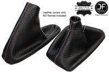 WHITE STITCH CARBON LOOK GEAR HANDBRAKE GAITER FOR BMW  E36 E46 91-05 TRI STITCH