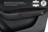 RED STITCHING 2X FRONT DOOR ARMREST LEATHER COVERS FITS AUDI Q3 12-16 CUSTOM NEW