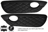 BLACK DIAMOND STITCH 2X DOOR CARD TRIM LEATHER COVERS FITS MG TF MGTF MK2 00-06