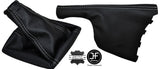 WHITE STITCHING LEATHER GEAR & HANDBRAKE GAITERS FITS SAAB 95 9-5 1997-2010
