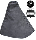 BLACK STITCH MANUAL GRAPHITE SUEDE GEAR GAITER FITS VAUXHALL OPEL CORSA D 06-14