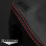 RED STITCH LEATHER STEERING SHROUD COVER FITS PORSCHE CARRERA 997 04-11
