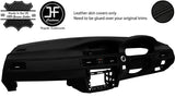 BLACK STITCH FULL DASHBOARD KIT LEATHER COVERS FOR BMW E90 E91 E92 E93 SAT NAV
