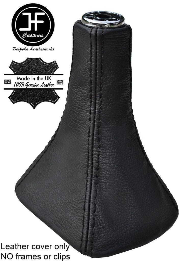 BLACK STITCH TOP GRAIN REAL LEATHER GEAR GAITER FOR TOYOTA MR2 MK3 SPYDER 00-07