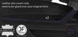 PURPLE STITCH 2X FRONT DOOR HANDLE ARMREST LEATHER COVER FOR AUDI A3 04-12 3DOOR