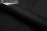 BROWN STITCH LEATHER 2X TOP DOOR TRIM COVERS FOR JAGUAR XK8 X100 COUPE 96-04