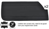 BLACK STITCH 2X FULL FRONT DOOR CARD REAL LEATHER COVERS FITS GINETTA G15 67-75