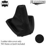 BLACK STITCH LEATHER GEAR GAITER COVER FOR VAUXHALL VIVARO 2019-2022 CUSTOM NEW