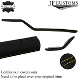 YELLOW STITCH DASH PADS LEATHER COVER FOR TRIUMPH SPITFIRE MK4 GT6 CUSTOM NEW
