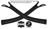 BLACK STITCH 2X A POST PILLAR LEATHER COVERS FITS AUDI TT MK2 2006-2014 COUPE