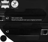 BLACK STITCH 4X DOOR ARMREST SUEDE COVERS FITS RANGE ROVER VOGUE 2006-2012