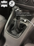 WHITE STITCH  FITS VW VOLKSWAGEN GOLF Mk5 JETTA TOP GRAIN LEATHER GEAR GAITER
