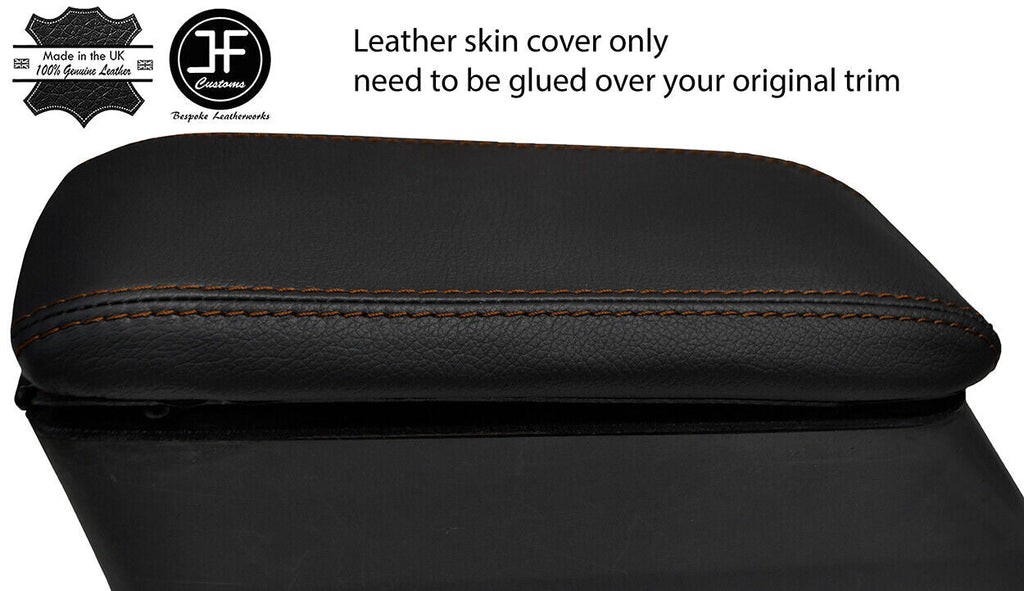 BROWN STITCH TOP GRAIN LEATHER ARMREST COVER FOR FORD CORTINA MK5 1979-1982