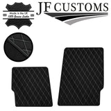 WHITE DIAMOND STITCH VINYL 2X TAILORED FLOOR MAT CARPETS FOR LOTUS EXIGE 15-19