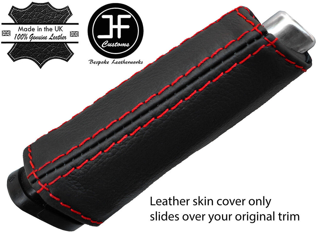 RED STITCHING HANDBRAKE HANDLE LEATHER COVER FOR FORD FOCUS MK2 2005-2011