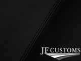 BLACK STITCH ITALIAN LEATHER 2X FULL FRONT DOOR COVERS FITS MAZDA RX7 FD3S 92-02