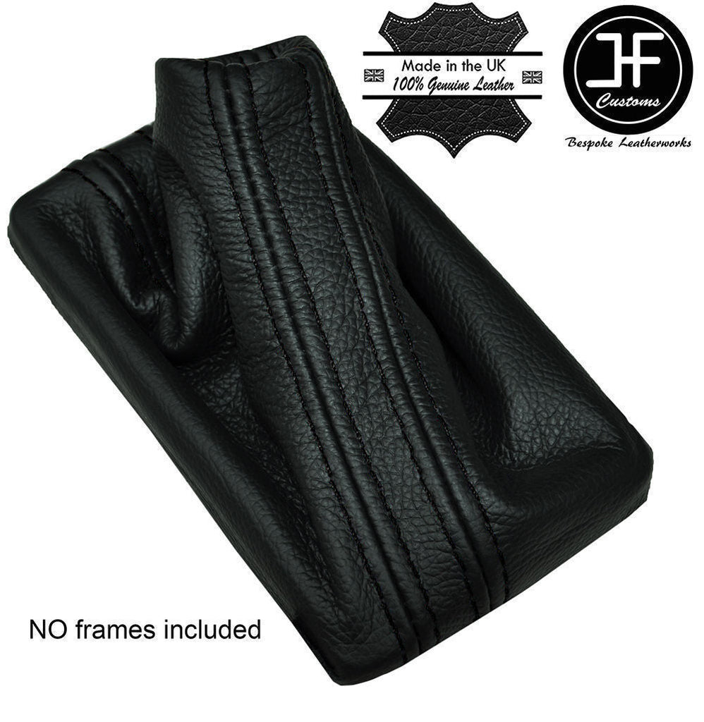 BLACK STITCH REAL LEATHER AUTO AUTOMATIC GEAR GAITER FITS AUDI Q7 2007-2015