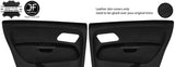 BLACK STITCH 2X REAR DOOR ARMREST TOP GRAIN LEATHER COVERS FOR VW AMAROK 10-20