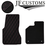 PINK DIAMOND STITCH VINYL 2X TAILORED FLOOR CARPET FOR SMART FORTWO 453 14-21