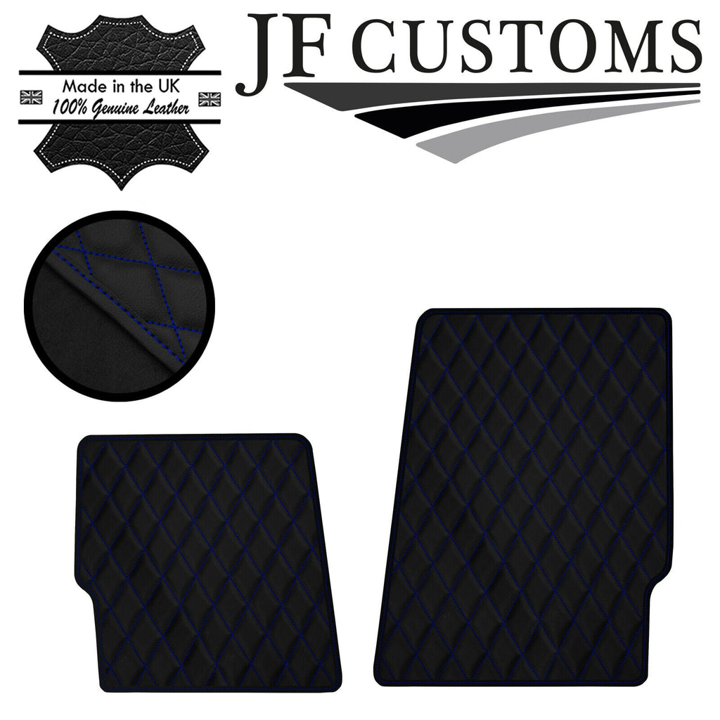 BLUE DIAMOND STITCH VINYL 2X TAILORED FLOOR MAT CARPETS FOR LOTUS EXIGE 15-19