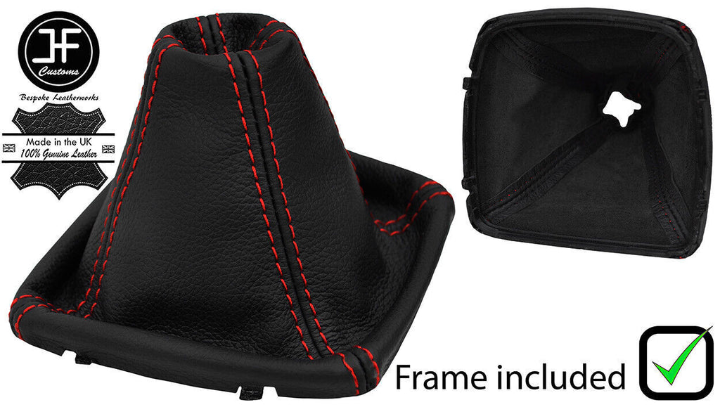 RED  STITCH LEATHER MANUAL GEAR+PLASTIC FRAME FOR FORD GRAND C-MAX C MAX 11-15