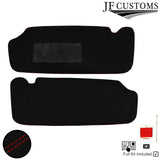 RED CROSS STITCH SUEDE 2X SUN VISOR COVERS FOR AUDI A3 RS3 8V 13-20 SALOON