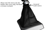BLACK STITCHING MANUAL LEATHER GEAR GAITER FITS KIA CEED 2010-2014 CUSTOM NEW