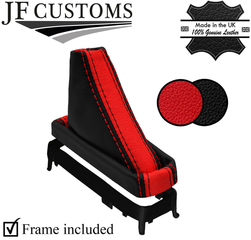 RED  STRIPE LEATHER AUTOMATIC GEAR+PLASTIC FRAME FOR HONDA CIVIC MK10 X 17-21
