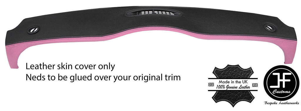 BLACK & PINK TOP DASHBOARD LEATHER COVER FOR BMW MINI R50 R53 01-06 STYLE 2