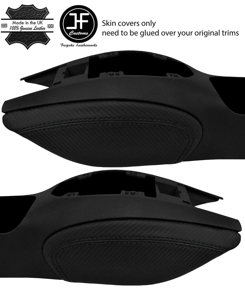 BLACK STITCH 2X KNEE PAD CARBON VINYL COVER FOR PORSCHE 986 BOXSTER CARRERA 996