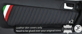 BLUE STICH ITALIAN FLAG 2X DOOR CARD TRIM LEATHER COVERS FOR ALFA ROMEO GTV 916