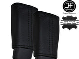BLACK STITCH 2X SEAT BELT REAL LEATHER COVERS FITS MERCEDES CLS W219 04-10