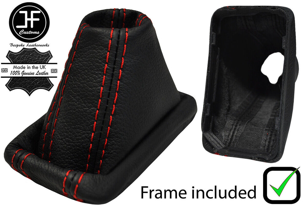RED  STITCH LEATHER AUTOMATIC DSG GEAR+PLASTIC FRAME FITS SKODA SUPERB 08-14