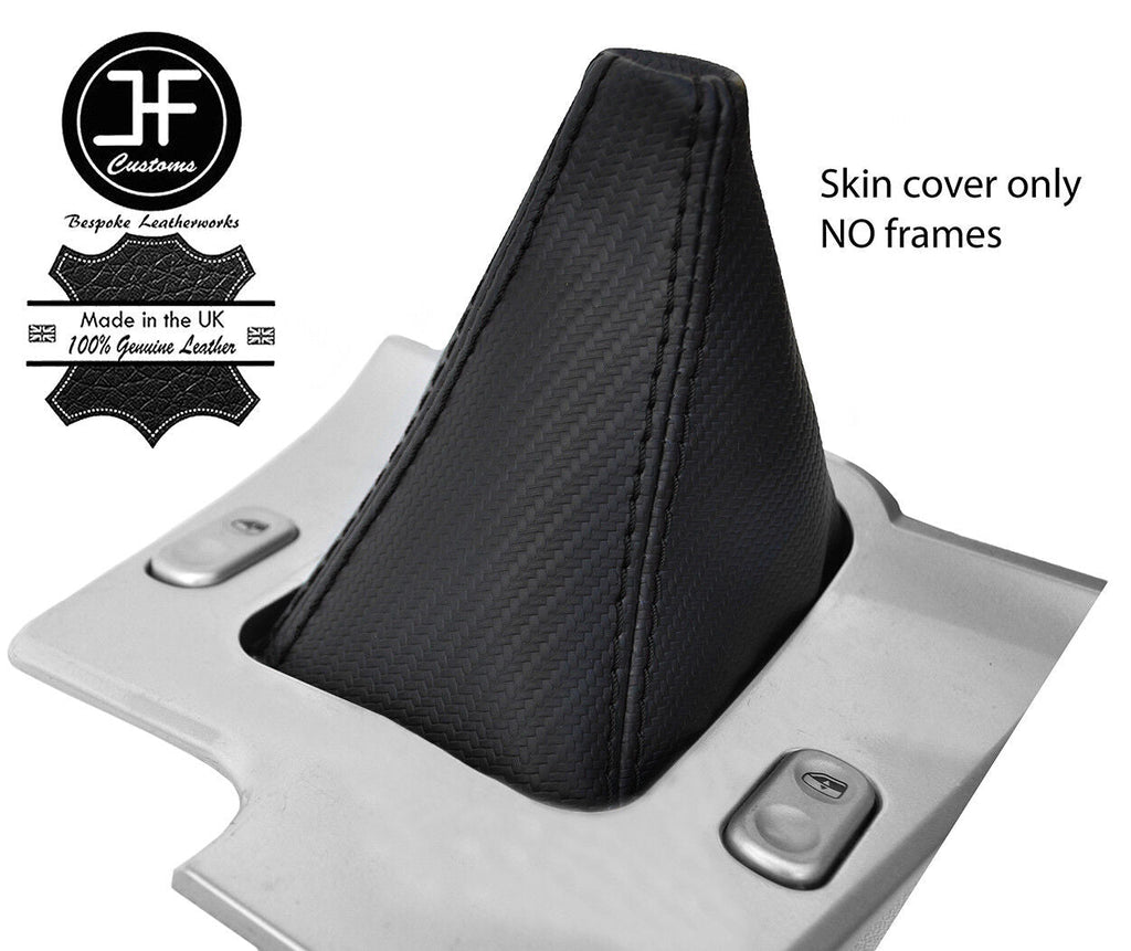 BLACK STITCH CARBON FIBER VINYL GEAR GAITER FOR CHRYSLER CROSSFIRE 2003-2008