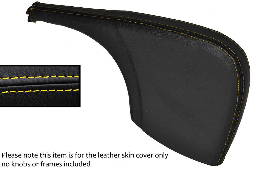 YELLOW STITCH LEATHER SKIN HANDBRAKE GAITER FITS MERCEDES SPRINTER 06-13