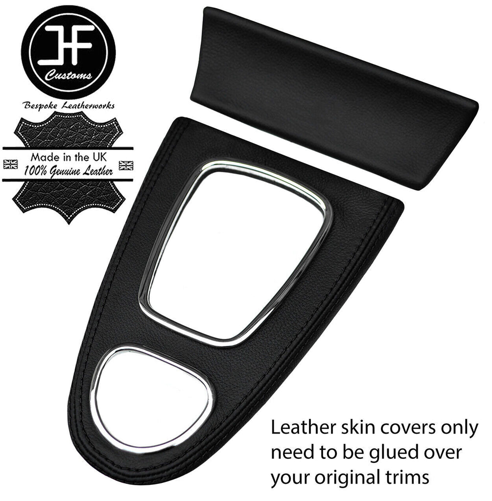 BLACK STITCH GEAR SURROUND ASHTRAY TRIM LEATHER COVERS FOR JAGUAR S-TYPE 99-08