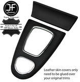 BLACK STITCH GEAR SURROUND ASHTRAY TRIM LEATHER COVERS FOR JAGUAR S-TYPE 99-08