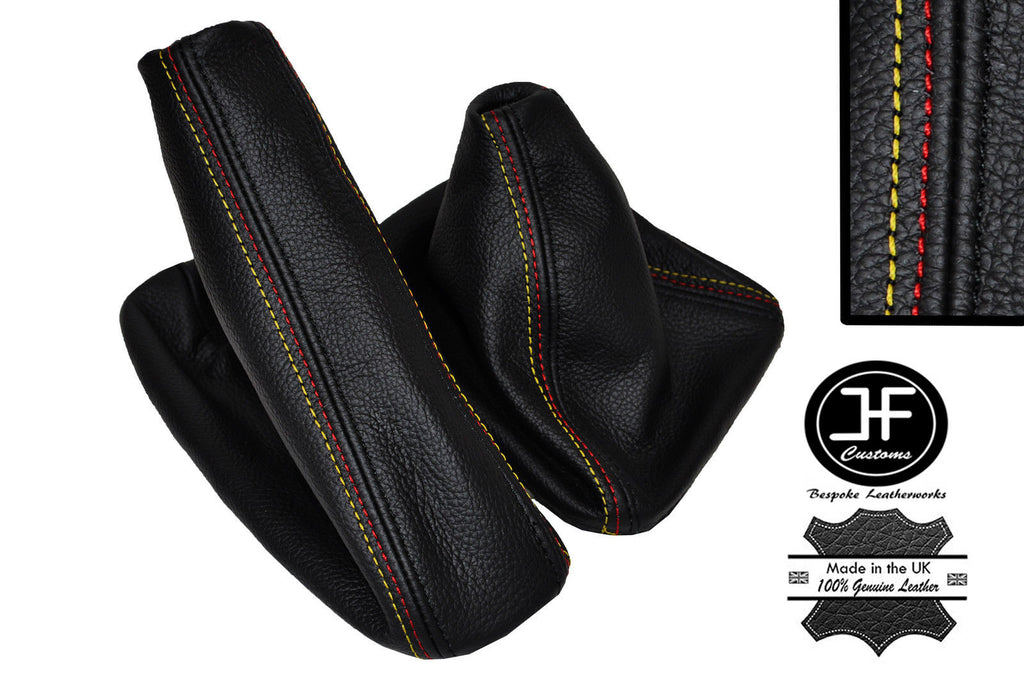 GERMAN FLAG STITCH FITS BMW E36 E46 3 SERIES 1991-2005 LEATHER GEAR & HANDBRAKE