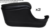 BLACK STITCH 2X DOOR POCKET ARMREST SKIN COVERS FITS JAGUAR XJ6/12 SERIES 1