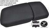 BLACK STITCH FRONT & REAR SECTION ARMREST LID LEATHER COVERS FITS AUDI Q7 15-18