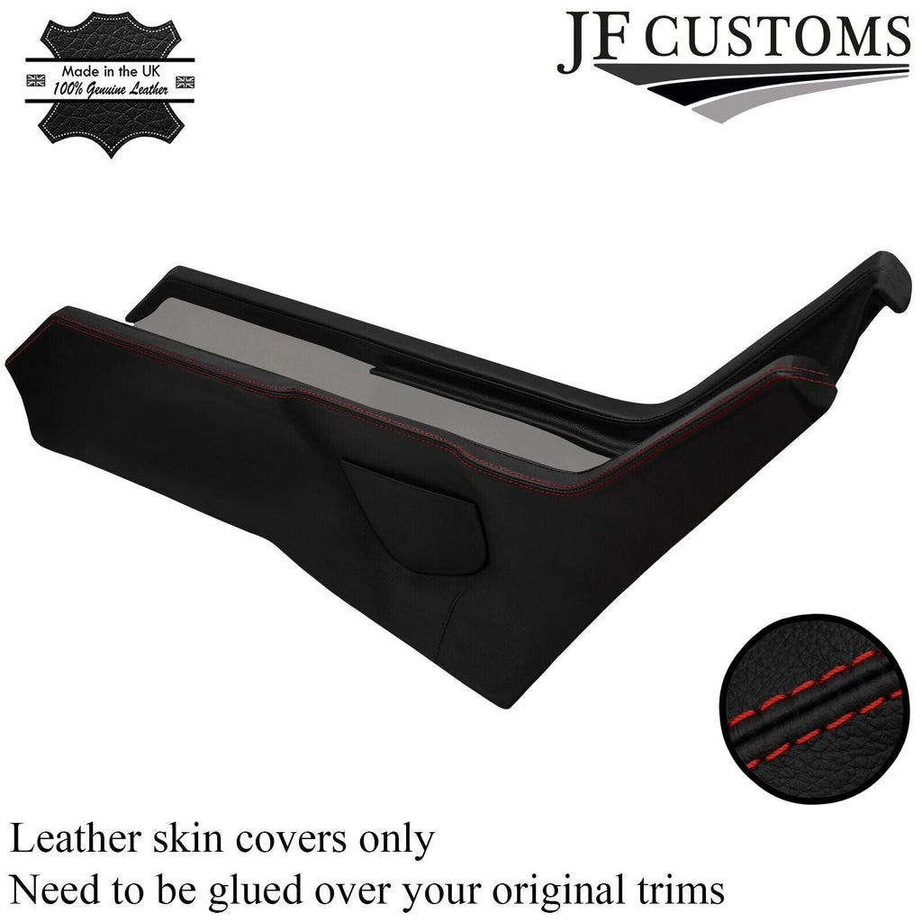 D RED STITCH 2X CENTER CONSOLE SIDE TRIM COVER FOR JENSEN INTERCEPTOR MK2 69-76
