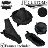 BLACK STITCH LEATHER GEAR + HANDBRAKE + FRAMES FOR MAZDA MX5 MK4 2015-2018