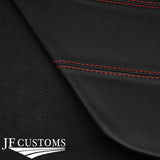 RED STITCH 2X REAR DOOR CARD PANEL COVERS FITS PEUGEOT 205 3 DOOR CUSTOM NEW