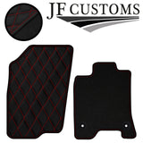 RED DIAMOND STITCH VINYL 4XTAILORED FLOOR CARPET FOR MERCEDES X CLASS 17-20 JF1