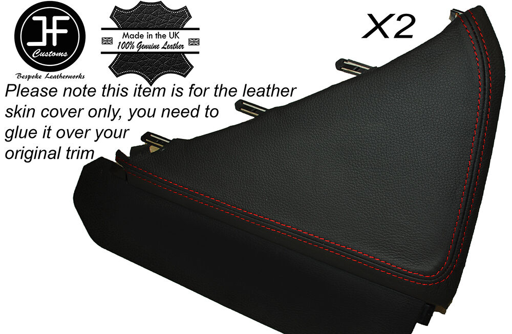 RED STITCH 2X CONSOLE SIDE TRIM SKIN COVERS FITS TOYOTA SCION FRS SUBARU BRZ