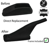 FOR VW GOLF MK2 MKII GTI G60 RALLYE HANDBRAKE LEATHER + BASE KIT BLACK STITCH